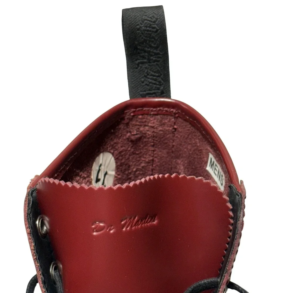Dr. Martens Mayer Boots Mens 11 Cherry Red Lace Up Lightweight AW004 SK 11 N